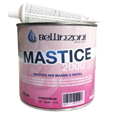 Густой полиэфирный клей-мастика MASTICE 2000 BELLINZONI (Мастика 2000 Беллинзони) для камня, белый 01